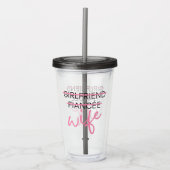 Vriendin. Fiancée. Vrouw. Tumbler Acryl Drinkbeker (Voorkant)