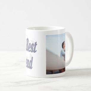 Vriendin Foto grijze typografie Koffiemok