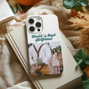 Vriendin foto groen script iPhone 13 hoesje