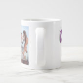 Vriendin Foto paarse typografie Extra Grote Beker (Achterkant)