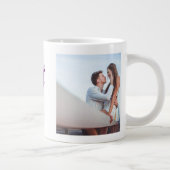 Vriendin Foto paarse typografie Extra Grote Beker (Rechts)