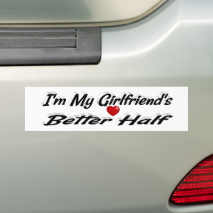 Vriendin grappige citaat zwarte tekst bumpersticker