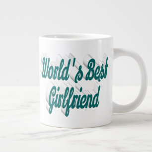 Vriendin groen halve script extra grote beker