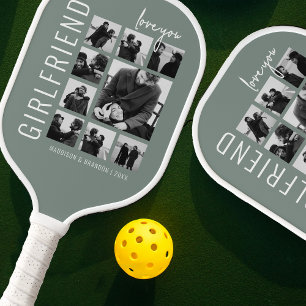Vriendin Ik hou van jou Fotocollage Pickleball Paddle