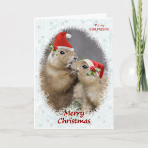 Vriendin kerstkiss Kaart