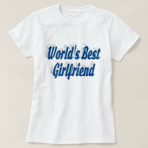 Vriendin met zee blauwe tekst T-shirt