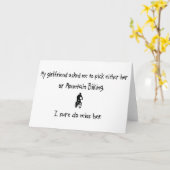 Vriendin of mountainbiking kiezen kaart (Gele Bloem)