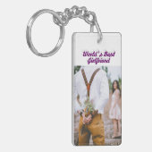 Vriendin paars script sleutelhanger (Voorkant Links)