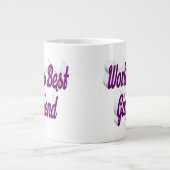 Vriendin paarse halve script extra grote beker (Voorkant)