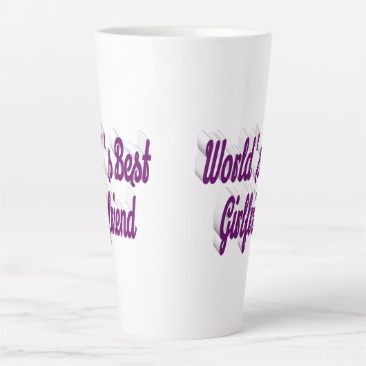 Vriendin paarse script latte mok (Voorkant)