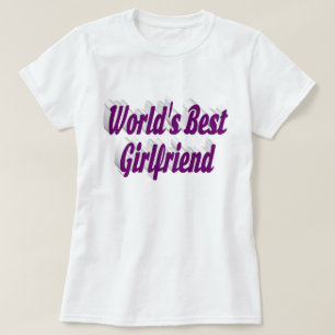 Vriendin paarse typografie t-shirt