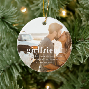 Vriendin Sentimentele Foto Aandenken Kerstmis Keramisch Ornament