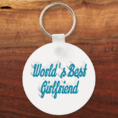 Vriendin sky blue script sleutelhanger (Achterkant)