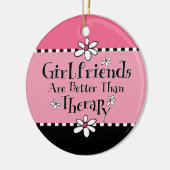 Vriendin Therapie Gepersonaliseerde versiering Keramisch Ornament (Links)