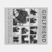 Vriendin Together Forever Foto Collage Fleece Deken (Voorkant (Horizontaal))