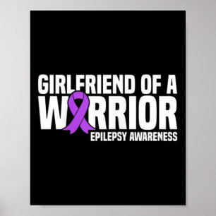 Vriendin van een krijger Paarse lint Epilepsie Awa Poster