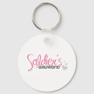 Vriendin van Soldaat (roze) Sleutelhanger