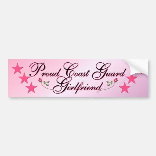 Vriendin voor roze en roodkust bumpersticker (Voorkant)