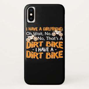 Vriendin wacht met Dirt Bike Mannen iPhone X Hoesje