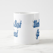 Vriendin zee blauw halve script extra grote beker (Voorkant)