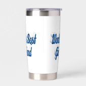 Vriendin zee blauw halve script geïsoleerde drinkbeker (Links)