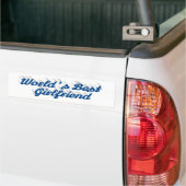 Vriendin zee blauw script bumpersticker (Op Truck)