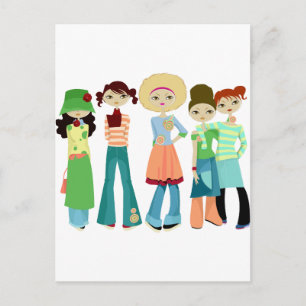 Vriendinnen Briefkaart