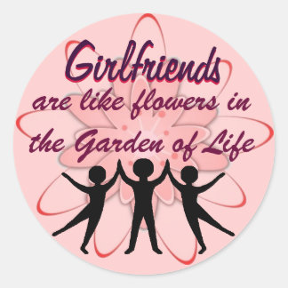 vriendinnen ronde sticker