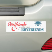 Vriendinnen zijn de nieuwe Boyvrienden Bumpersticker (Op auto)