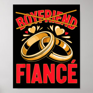 Vriendje verloofde echtgenoot bruidegom verloofd v poster