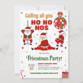 Vriendjes Grappig Kerstfeest Kaart (Voorkant)