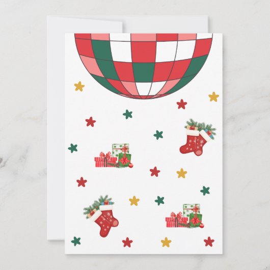 Vriendjes Grappig Kerstfeest Uitnodiging (Achterkant)