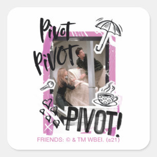 VRIENDS™  draaitrootte VOET Vierkante Sticker