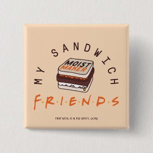 VRIENDS™ Mijn sandwich Vierkante Button 5,1 Cm