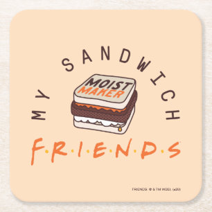 VRIENDS™  Mijn sandwich Vierkante Kartonnen Onderzetter