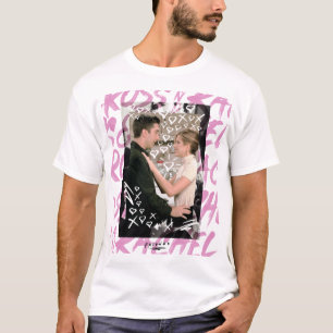VRIENDS™ Ross en Rachel Gedroogde Harten T-shirt