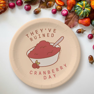 VRIENDS™ Ze hebben Cranberry Day geruïneerd Papieren Bordje