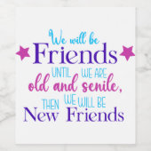 Vriendschap 1 wijn etiket (Enkel label)