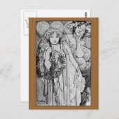 Vriendschap ~ Alphones Mucha ~ 1904 Briefkaart (Voorkant / Achterkant)