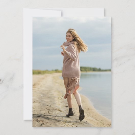 Vriendschap Armband Klasse van 2024 Afstuderen Roz Kaart (Achterkant)