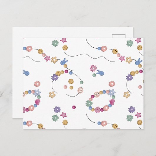 Vriendschap Armband Meisje Sieraden Patroon Briefkaart (Voorkant / Achterkant)