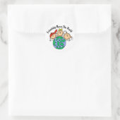 Vriendschap Beweegt de wereld T-shirts en geschenk Ronde Sticker (Tas)