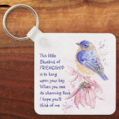 Vriendschap Bluebird Think of Me Gepersonaliseerd Sleutelhanger (Voorkant)