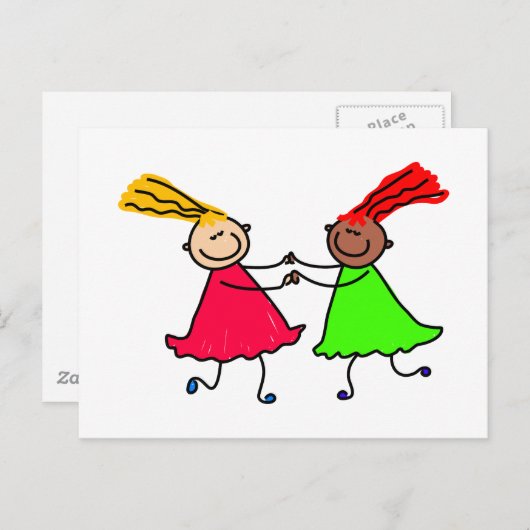 vriendschap briefkaart (Voorkant / Achterkant)