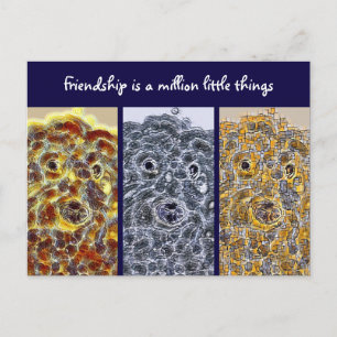 Vriendschap Briefkaart Honden Moderne Abstracte Ku