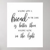 vriendschap citaat loopt met een vriend in het don poster (Voorkant)
