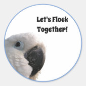 Vriendschap Dag Kaketoe Flock Samen Grappig Foto Ronde Sticker (Voorkant)