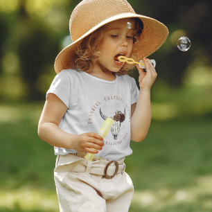 Vriendschap Dankbaar Koe Schedel en Rozen Tri-Blend Shirt
