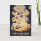 vriendschap en chocoladeschilferkoekjes kaart (Voorkant)