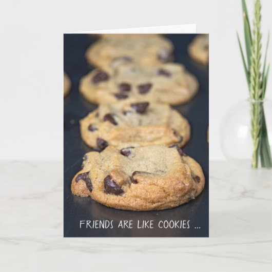 vriendschap en chocoladeschilferkoekjes kaart (Voorkant)